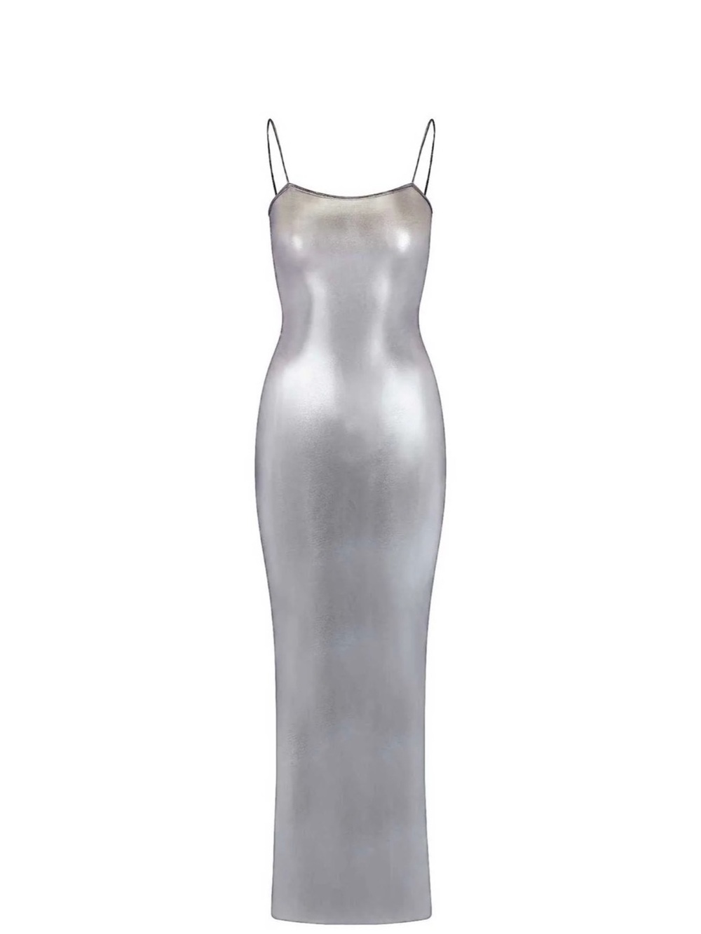 Subsurface Silver Slip Dress